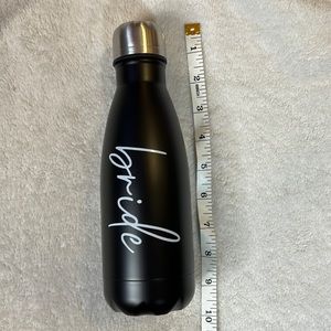 Metal “Bride” water bottle.